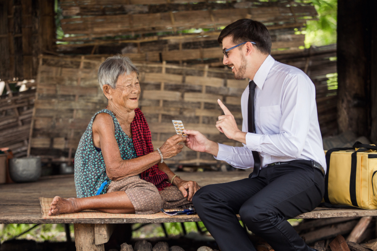 talking with locals