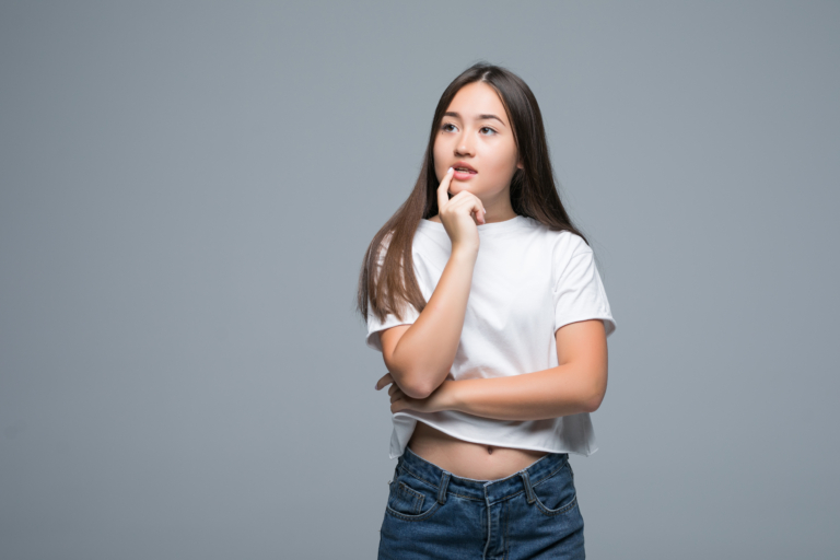 Thinking young woman